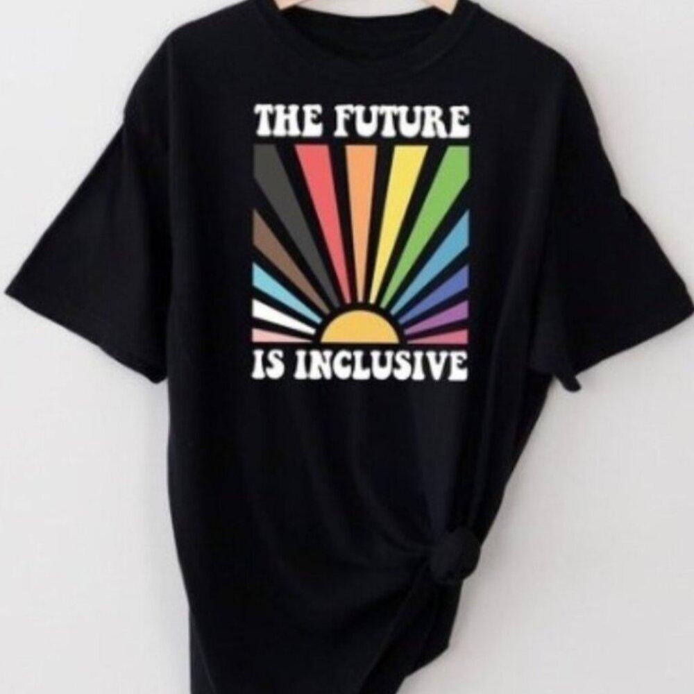 Future Is Inclusive Lgbt Pride Parade Lesbian Fan Graphic T Shirt